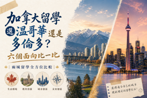 加拿大留學選溫哥華還是多倫多？六個面向比一比