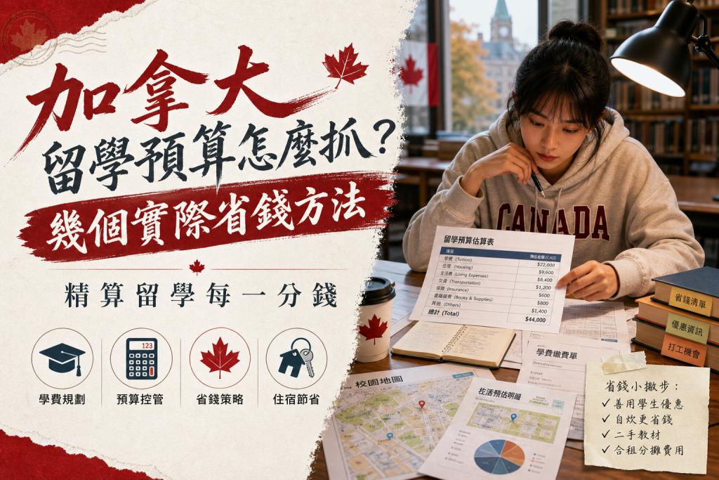 加拿大留學預算怎麼抓？幾個實際省錢方法